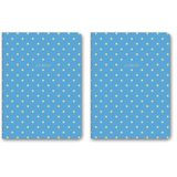 Le Color Puantiyeli Mini Defter Çizgili Mavi 14x20 cm (2 paketi)