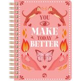 Le Color Utopia Spiralli Defter Düz Sayfa 200 Adet 17x24 cm Sarı Renkli Sert Kapak