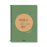 Le Color Yeşil Eco Kraft Sp A4 Düz Defter