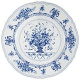 Le Coq Porcelaine Neos Anthiros Servis Tabağı - 32 cm – Avrupa Üretimi İthal Porselen – Mavi Desenli Büyük Sunum Tabağı