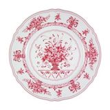 Le Coq Porcelaine Neos Anthiros - Tiryen Moru & Beyaz Pasta ve Tatlı Sunum Tabağı - 20,5 cm – Avrupa Üretimi Ithal Porselen