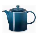 Le Creuset 4 Fincan Kapasite Şık Tasarım Büyük Seramik Demlik - Koyu Turkuaz