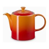 Le Creuset 4 Fincan Kapasite Şık Tasarım Büyük Seramik Demlik - Turuncu