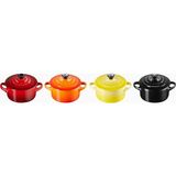 Le Creuset 4’lü Lüks Tasarım Mini Seramik Tencere Seti 250 ml - Çok Renkli