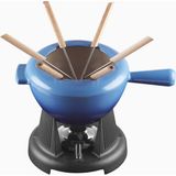 Le Creuset 6 Kişilik Lüks Döküm Fondü Seti - Mavi