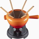 Le Creuset 6 Kişilik Lüks Döküm Fondü Seti - Turuncu