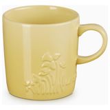 Le Creuset Jardin Çiçek Desenli Seramik Kupa - Sarı
