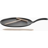 Le Creuset Küçük Döküm Krep Tavası 27 cm - Mat Siyah