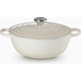 Le Creuset La Marmite Fransız Lüksü Döküm Tencere - Krem - 26 cm