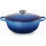 Le Creuset La Marmite Fransız Lüksü Döküm Tencere - Mavi - 26 cm