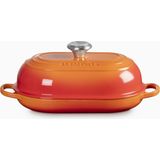 Le Creuset Oval Dökme Demir Ekmek Pişirme Tavası - Turuncu