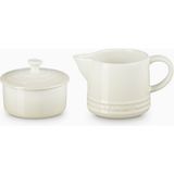 Le Creuset Seramik Sütlük ve Şekerlik Seti - Krem