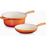 Le Creuset Signature Döküm Demir 2'si 1 Arada Tencere 2,3 L - Turuncu