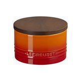 Le Creuset Signature Seramik Lüks Tasarım Saklama Kabı Akasya Kapaklı - Turuncu