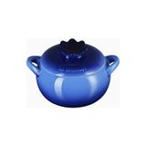 Le Creuset Stoneware Blueberry Cocotte Seramik Mini Tencere - Mavi
