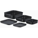 Le Creuset Üstün Performanslı 5 Parça Fırın Tepsisi ve Fırın Kabı Seti - Siyah