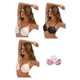 Le Jardin 3'LÜ Paket 7034 Musette Destekli 2 Beden Büyük Gösteren Sihirli Sütyen YIKAMA TOP HEDİYELİ, Asorti, 85