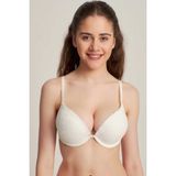 Le Jardin 7005 Loanna (Ekru) 2 Beden Büyüten Büyük Gösteren Destekli Dolgulu Dantelli Soft Cup Sütyen - 75B