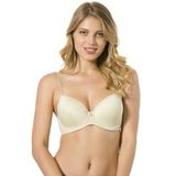 Le Jardin 9700 Balenli Desteksiz Taş Detaylı Bej Soft Cup Micro Sütyen