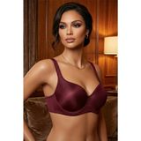 Le Jardin 9720 Amanda Toparlayıcı Telli Ultra Soft Sütyen C Cup - 90C - Bordo - Bordo