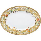 Le Jardin De Versace Renkli Porselen Oval Servis Tabağı 40 cm - Standart