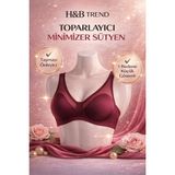 Le Jardin Tüllü Toparlayıcı Soft Cup Kadın Sütyen 9200 - 100C - Bordo