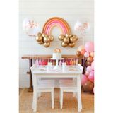 Le Mabelle Altın Makaron Gökkuşağı Balon Set