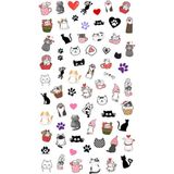 Le Mabelle Çok Renkli Kedi Temalı Kız Çocuk Tırnak Sticker