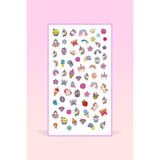 Le Mabelle Çok Renkli Unicorn Temalı Kız Çocuk Tırnak Sticker
