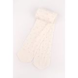 Le Mabelle Ekru Simli Puanlı Kız Çocuk Muz Çorap - 10 - 12 Yaş