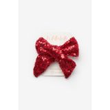 Le Mabelle Kırmızı Payetli Kız Çocuk Klips Toka