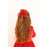 Le Mabelle Kırmızı Simli Yıldızlı Tül Kız Çocuk Klips Toka