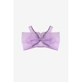 Le Mabelle Lila Büyük Fiyonklu Kız Çocuk Crop Bluz - Edith