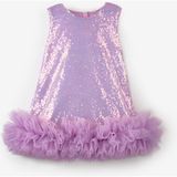 Le Mabelle Lila Etek Ucu Tüllü Pullu Kız Çocuk Elbise - Evie - 01P-Pembe - 5 Yaş