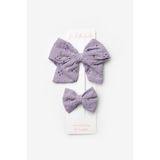 Le Mabelle Lila Fisto Fiyonk Anne Kız Toka Set