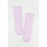 Le Mabelle Lila Küçük Sim Detaylı Kız Çocuk Tül Çorap - 01P-Pembe - 6 - 8 Yaş
