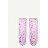 Le Mabelle Lila Küçük Yıldız Detaylı Kız Çocuk Tül Çorap - 01P-Pembe - 8 - 10 Yaş