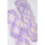 Le Mabelle Lila Papatya Desenli Kız Çocuk Tül Çorap - 2 - 4 Yaş - 01P-Pembe