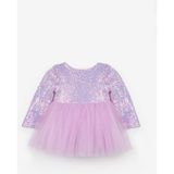Le Mabelle Lila Pullu Uzun Kollu Kız Bebek Elbise - Irene - 2 - 3 Yaş