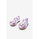 Le Mabelle Lila Şeffaf Kar Tanesi Fiyonklu Kız Çocuk Babet Ayakkabı