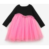 Le Mabelle Pembe Asimetrik Tül Etekli Kız Çocuk Elbise - Rebeca - 01P-Pembe - 6 Yaş