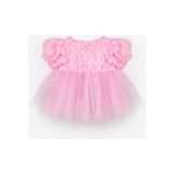 Le Mabelle Pembe Gül Detaylı Kız Bebek Elbise - Elina - 01P-Pembe
