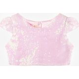 Le Mabelle Pembe Pullu Kız Çocuk Crop Bluz - 7 Yaş