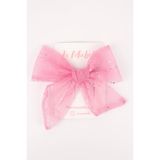 Le Mabelle Pembe Simli Tül Fiyonk Kız Çocuk Klips Toka