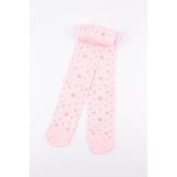 Le Mabelle Pembe Simli Yıldızlı Kız Çocuk Muz Külotlu Çorap - 3-4 Yaş - 01P-Pembe