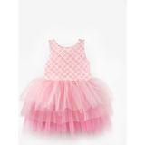 Le Mabelle Pembe Tül Etekli Deniz Kızı Desenli Kız Bebek Elbise - Emma - 01P-Pembe - 6 - 12 Ay