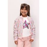 Le Mabelle Pudra Pullu Fermuarlı Kız Çocuk Bomber Ceket - Luna - 2 - 3 Yaş