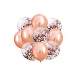 Le Mabelle Rose Rose Konfetili Şeffaf Balon Set
