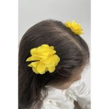 Le Mabelle Sarı 2'li Tül Çiçek Kız Çocuk Klips Toka Set