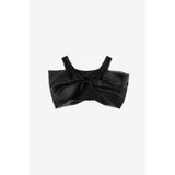 Le Mabelle Siyah Büyük Fiyonklu Kız Çocuk Crop Bluz - Edith